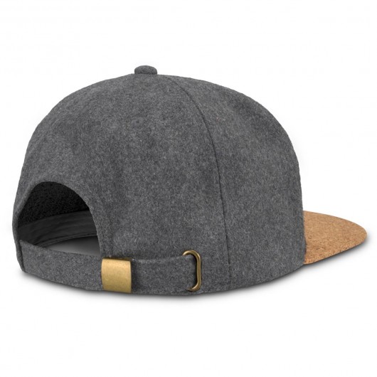 Cork Heather Flat Peak Caps Buckle Closure